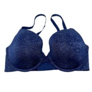 Victorias Secret | Uplift Semi Demi Navy Bra 32DD